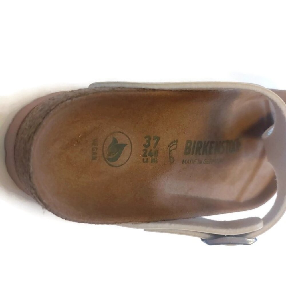 Birkenstock Womens Sz 6 Gizeh Vegan Birko-Flor Sandals EU 37 Paisley Light Rose - Picture 2 of 10